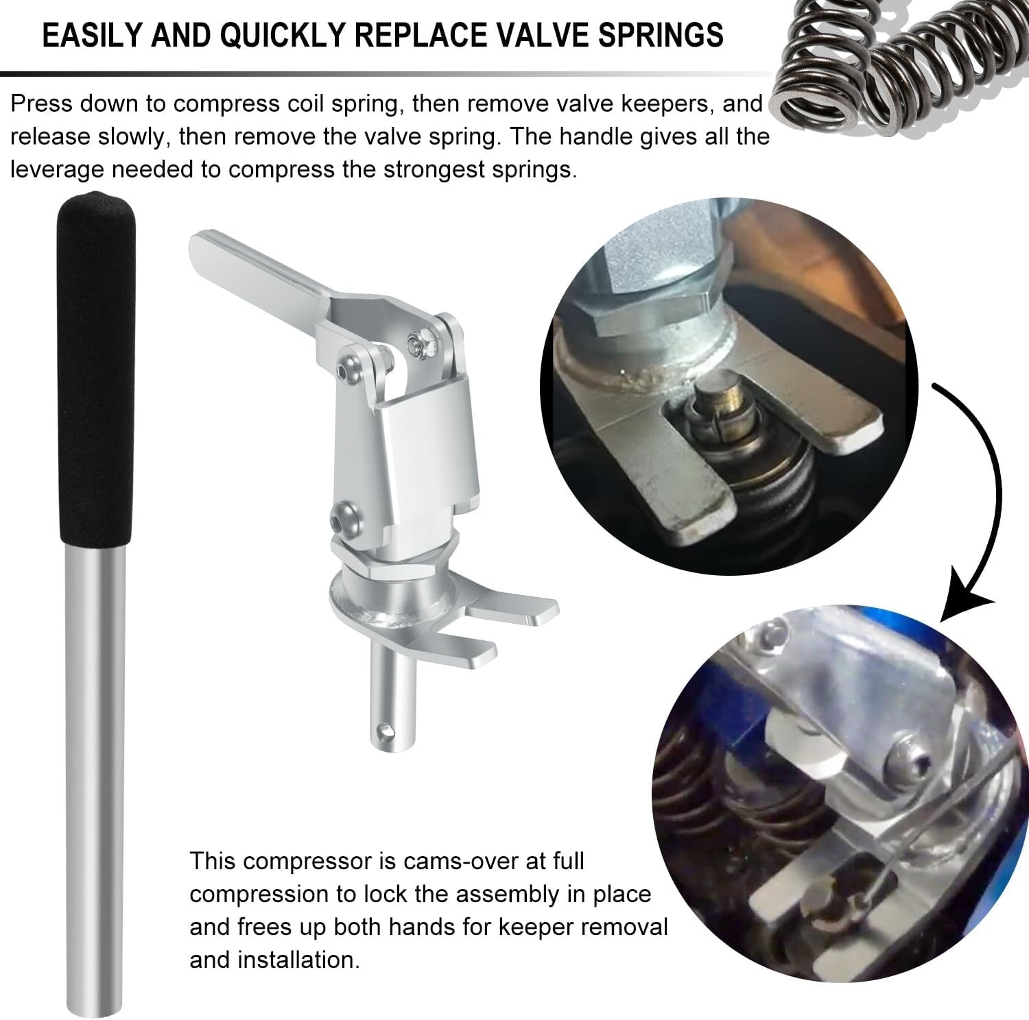 66784 Stud Mount Valve Spring Compressor Removal Tool Remove & Install Valve ...