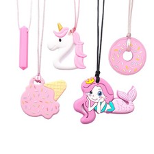 Chew Necklaces for Sensory Kids 5 PCS Chewy Necklaces That Like Biting or Have