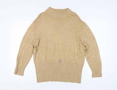 Klass Collection Beigefarbener Damenpullover mit Stehkragen 2XL