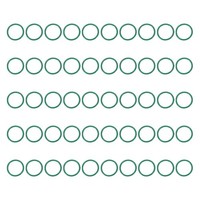50 StüCk Fkm O-Ring 17Mm AußEn-Ø 14Mm Innen-Ø 1,5Mm Breite FüR Dichtung, GrüN