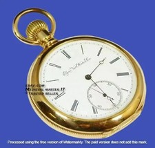 2" Brass Pocket Watch Vintage American Elgin Look Collectable Replica