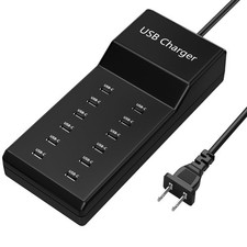 USB C Charging Station, 60W 12-Port USB C Charger, USB C Charger Multiple Dev...