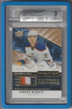 2019-20 UPPER DECK PREMIER MEMORABLE PREMIERES JERSEYS PATCH 7/10 CONNOR MCDAVID