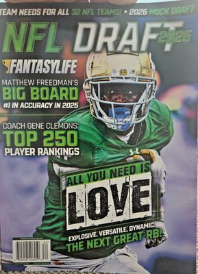 Fantasy Life-2026 NFL Draft-The Mendoza Effect-Top 250 Player Rankings-Brand New