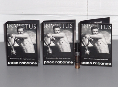 INVICTUS VICTORY PACO RABANNE Men Eau de Parfum EXTREME Spray Samples 3 x .05 oz
