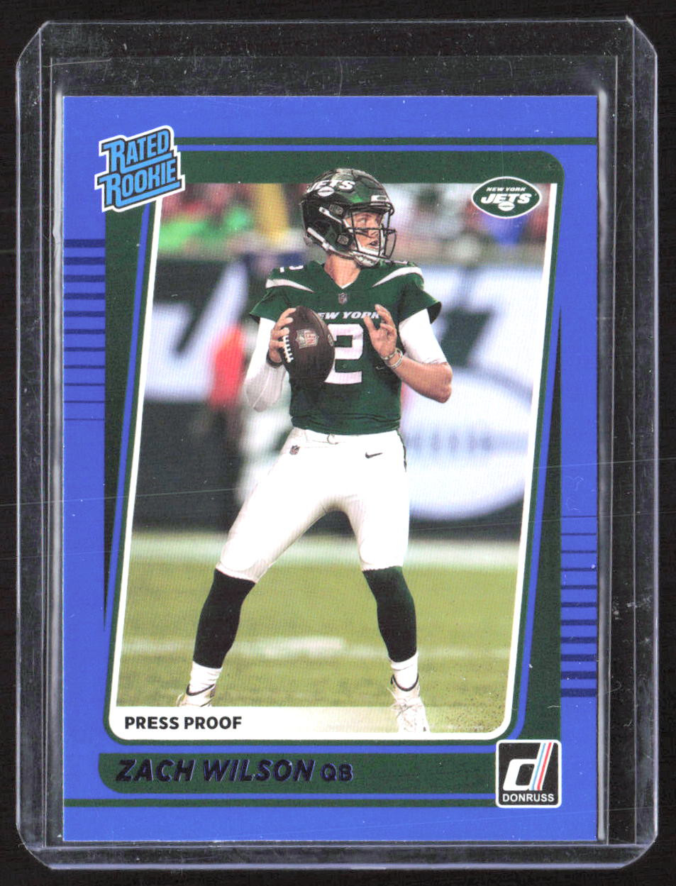 2863F 2021 Donruss #252 Zach Wilson Press Proof Blue