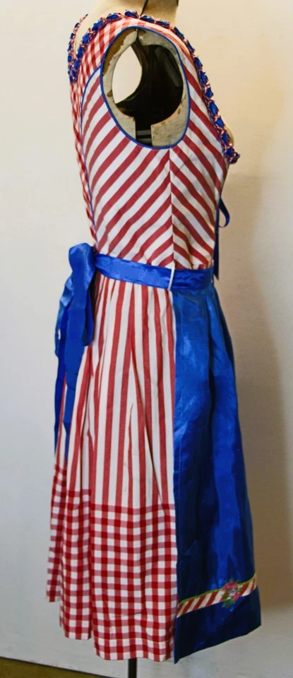 Auténtico vestido y delantal Oktoberfest Stocker Point 36 pantalones de cuero alemanes Foto 3 de 4