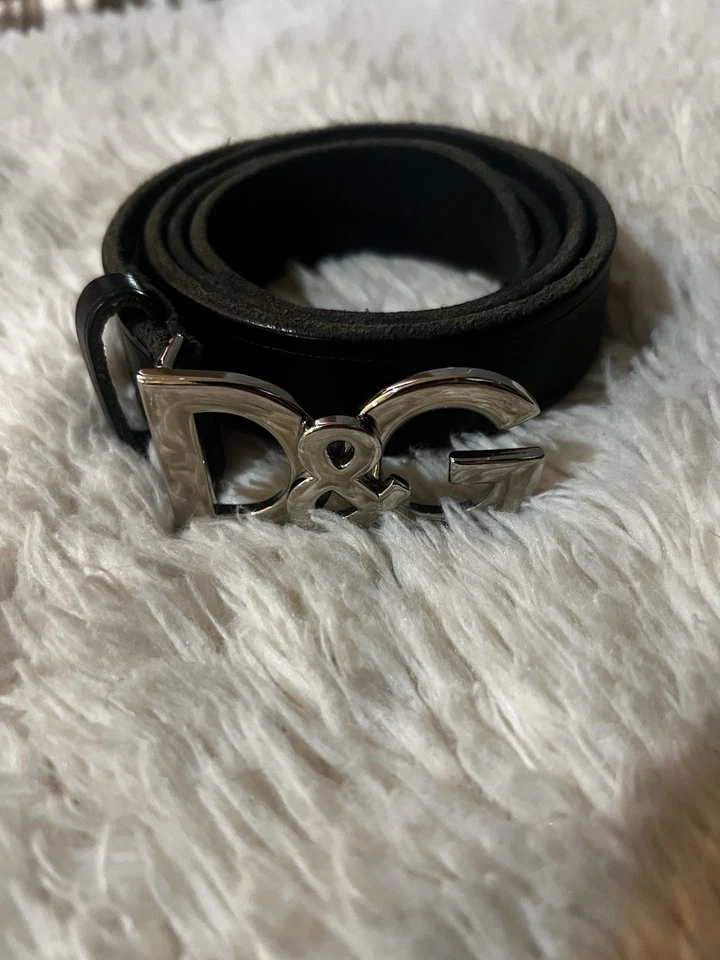 Женский черный кожаный ремень Dolce & Gabbana размер 80 см - Изображение 3 из 4