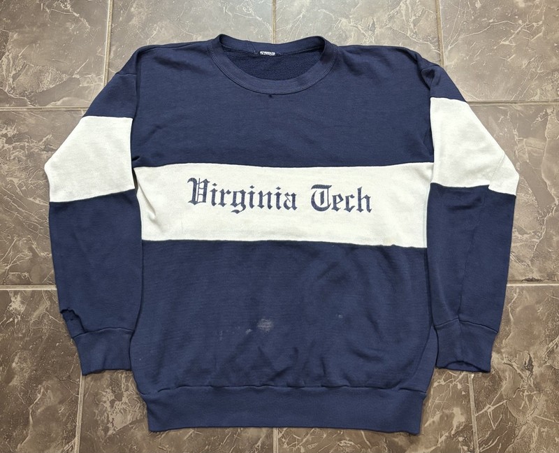 Vintage Virginia Tech Sweater Men Size M-L 80s
