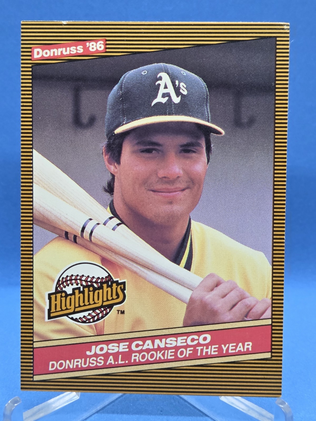 Jose Canseco 1986 Donruss Highlights #55 RC