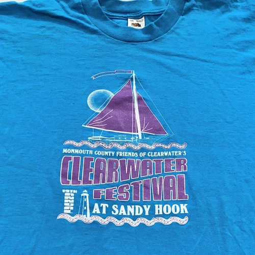 vintage 90s CLEARWATER FESTIVAL AT SANDY HOOK T-Shirt XL new 1990s vintage concert t-shirt, vintage, size XL, single stitch, B+ condition