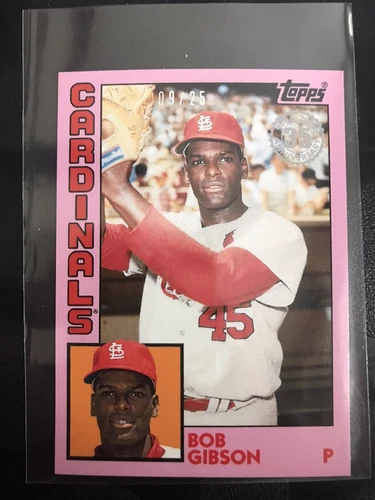  2019 Topps On Demand Mini '84 Topps Pink Bob Gibson #T8417 #d 9/25 Cardinals