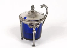 Silver Mustard Pot Coq Paris Granger Mascaron Triton XIXth