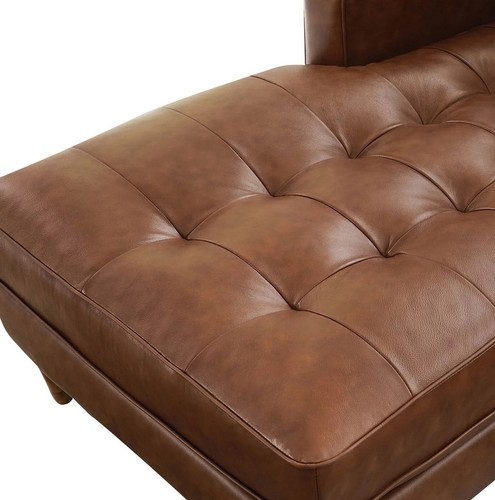 Top-Grain Leather Sectional L-Shaped Sofa Couch Chaise Living Room Furniture Set - Picture 10 of 12