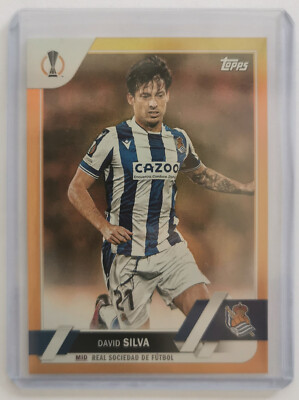 DAVID SILVA 2023 Topps UCC Flagship 22/23 Orange Refractor #2/25 Real Sociedad