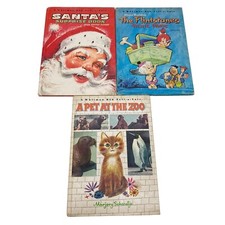 Vintage Children's Whitman Big Tell a Tale books Santa's Surprise Junk journalin