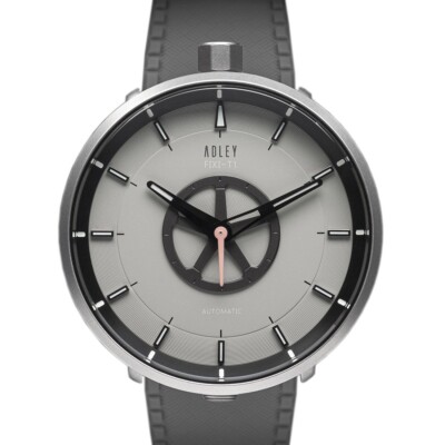 ADLEY FIXI-T1 Automatic Steel Grey White Silicone Sapphire Men's Watch