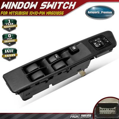 Front Driver Electric Power Window Switch for Mitsubishi 10+10