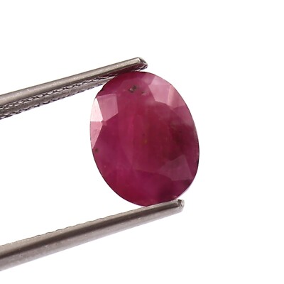 4.70 CT Johnson Mines Heated Natural CERTIFIED Ruby Oval Loose Gemstone Cut