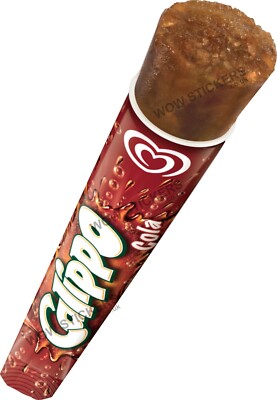 Eiswagen Aufkleber Calippo Cola Solo Push Up Eislolly Anhänger Shop Aufkleber