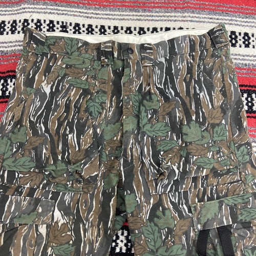 Vtg Unbranded Camo Cargo Hunting Pants Mens Sz 38x30 (Actual) - Picture 2 of 9