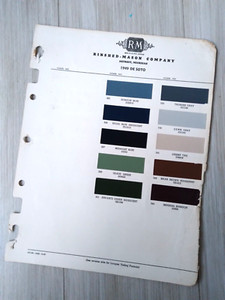1949 DeSOTO Color Chip Paint Sample Brochure / Chart: De Soto