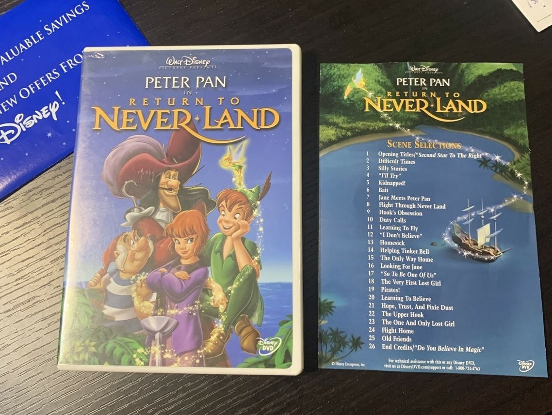 Disney's Peter Pan in Return to Never Land (DVD, 2002)Authentic US