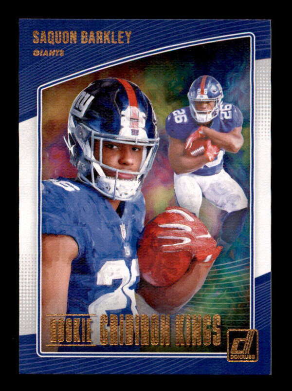 SAQUON BARKLEY 2018 DONRUSS #RGK-6 ROOKIE GRIDIRON KINGS RC BF6813