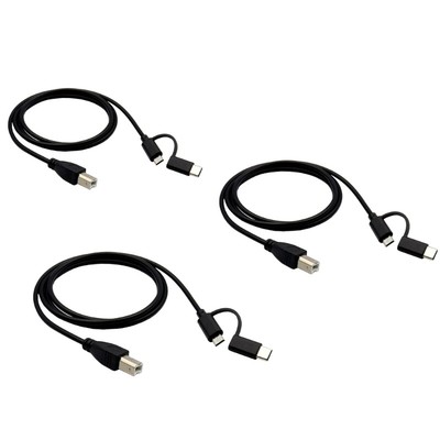 Printer Scanner Date Cable Micro USB/Type-C to USB Type-B Converter Wire Line