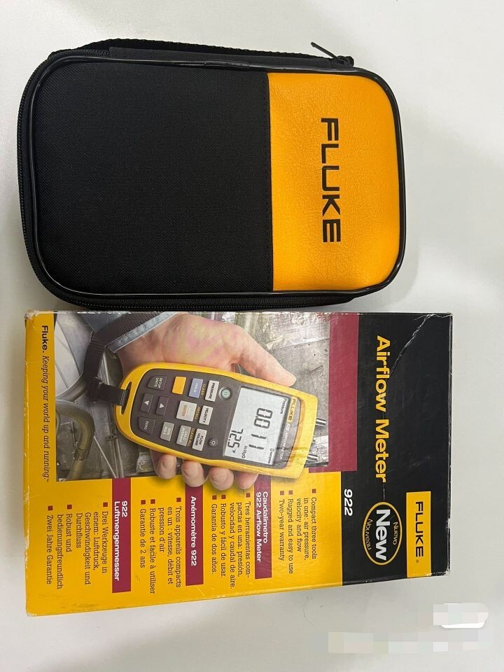 Fluke 922 Airflow Meter/Micromanometer Air Pressure Velocity Volume