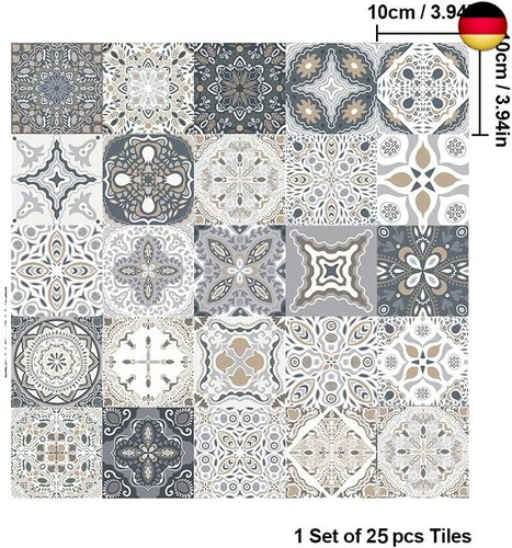 25 Stück Mosaik Fliesenaufkleber, PVC Fliesensticker Fliesen Folie,DIY - Bild 4 von 7