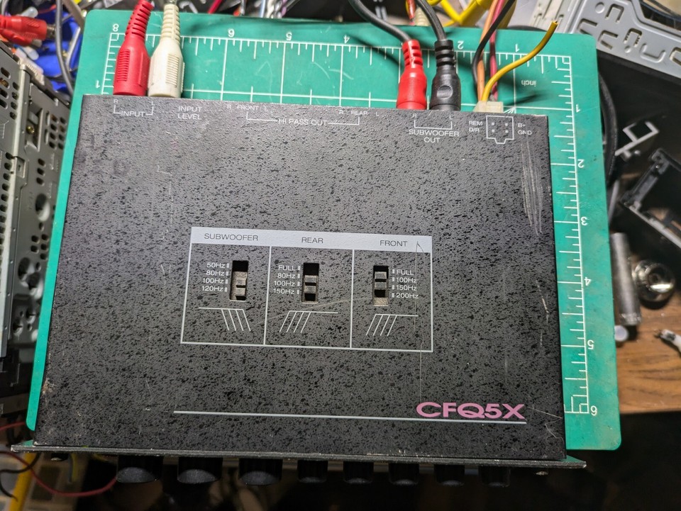 Rare VTG Old School Crossfire CFQ5X Car Stereo Audio Equalizer