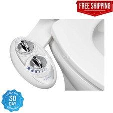 Bidet Fresh Water Spray Kit Non Electric Toilet Seat Attachment with Dual Nozzle