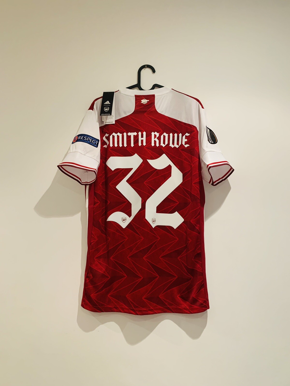 FILA SMITH ROWE 32 Arsenal Maglia Calcio Europa League Uomo M Adidas Home 2020 21