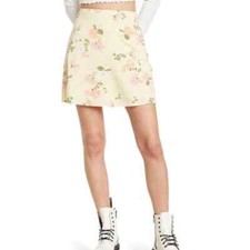 Abound Yellow Delicate Floral Print Mini Skirt NWT Size 1X