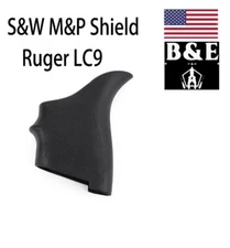 Rubber Grip Sleeve For Smith & Wesson M&P 40 Shield, Ruger LC9, Black