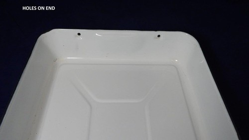 VTG First Half of the 20th Century White Enamelware Refrigerator Box with Lid - Picture 8 of 9