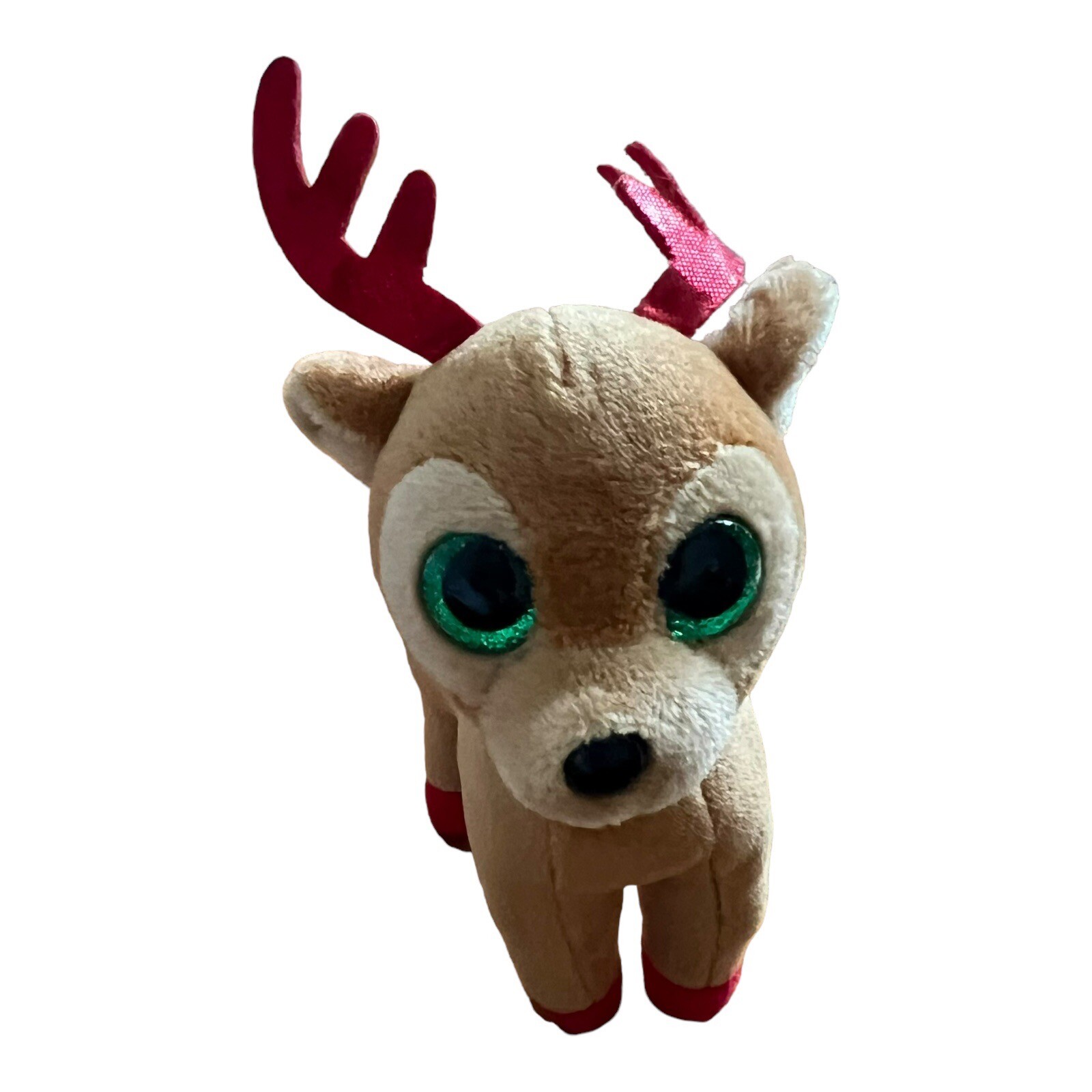 Ty Tinsel Reindeer Christmas Holiday Plush Stuffed Animal 6 Inch