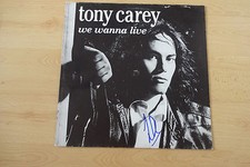 Tony Carey Autogramm signed Maxi-Cover "We Wanna Live" Vinyl