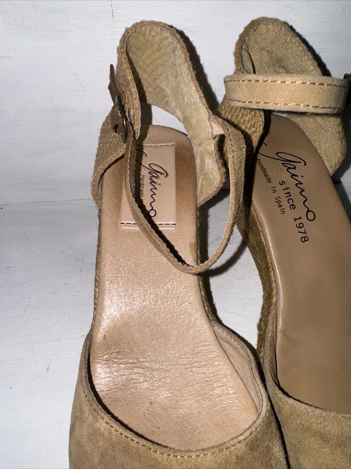 Gaimo Obi Alpargatas Mujer Marrón Gamuza Cuerda Cuña Zapatos Talla EU 41 EE. UU. Talla 10 Foto 4 de 4