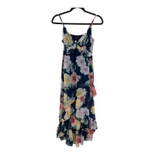 As U Wish Size Small Floral Print Ruffle Tiered Dress