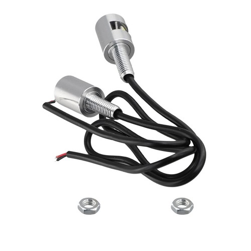 2X Chrome 5630 Motorcycle Screw Bolt Lamp Car Universal License Plate