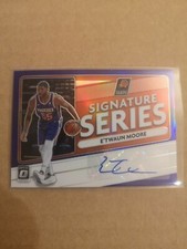2020-21 Donruss Optic, E'Twaun Moore, Signature Series, Purple Prizm, Suns