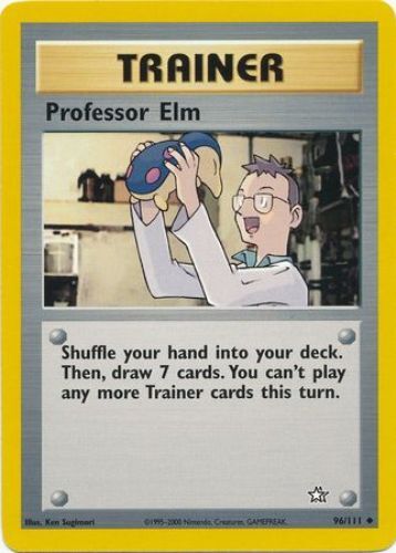 Pokemon Card - Neo Genesis 96/111 - PROFESSOR ELM (uncommon) - NM