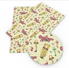 Christmas Story FAUX LEATHER SHEET 8" x 12" 1111332 SMOOTH TEXTURE