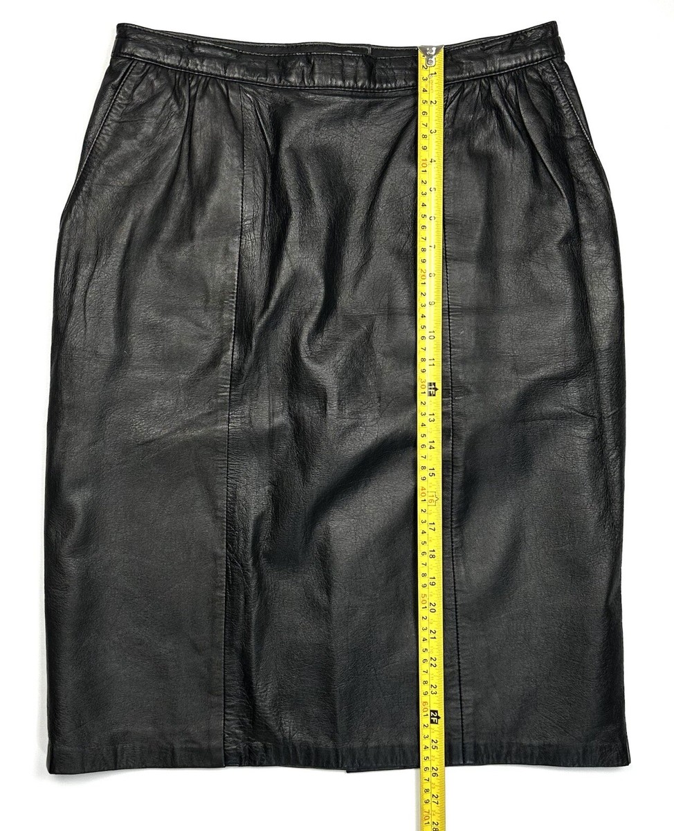 Vintage Leather Skirt Size 14 J Percy for Marvin Richards Midi