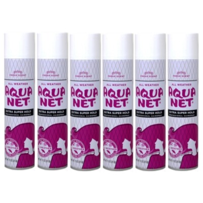 6 Pk Aqua Net Professional Hair Spray Extra Super Hold Fresh Fragrance 11Oz Each
