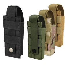 Tactical Molle Flashlight Pouch Holder Belt Holster Police Pepper Spray Holder
