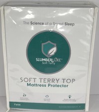 SlumberLuxe Twin Mattress Protector   Waterproof  Hypoallergenic   Terry Top