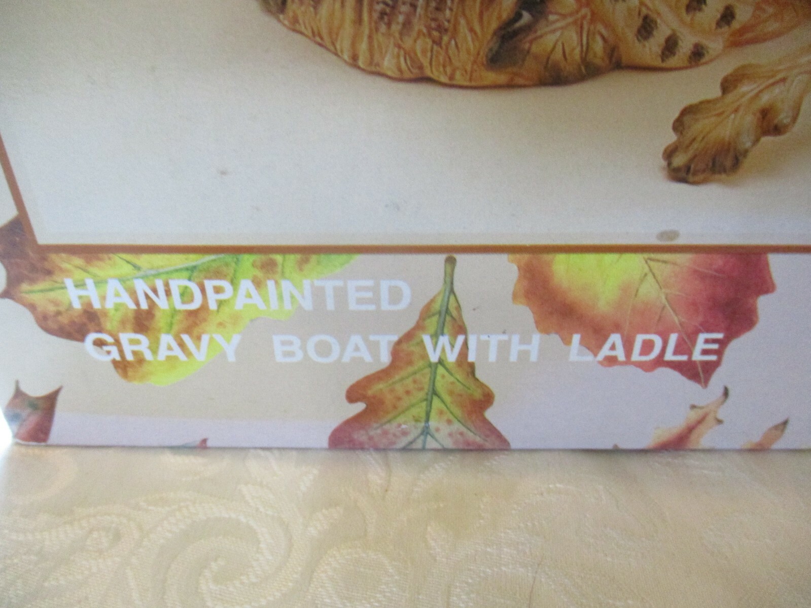 Turkey Gravy Boat with Ladle and Matching Salt and Pepper Shakers